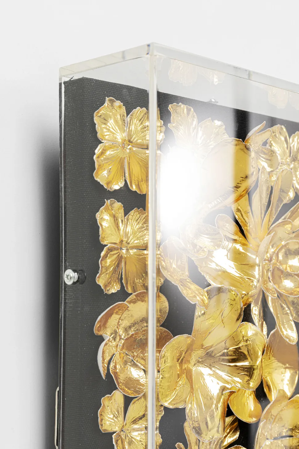 Deko Rahmen Gold Flower 80x80cm