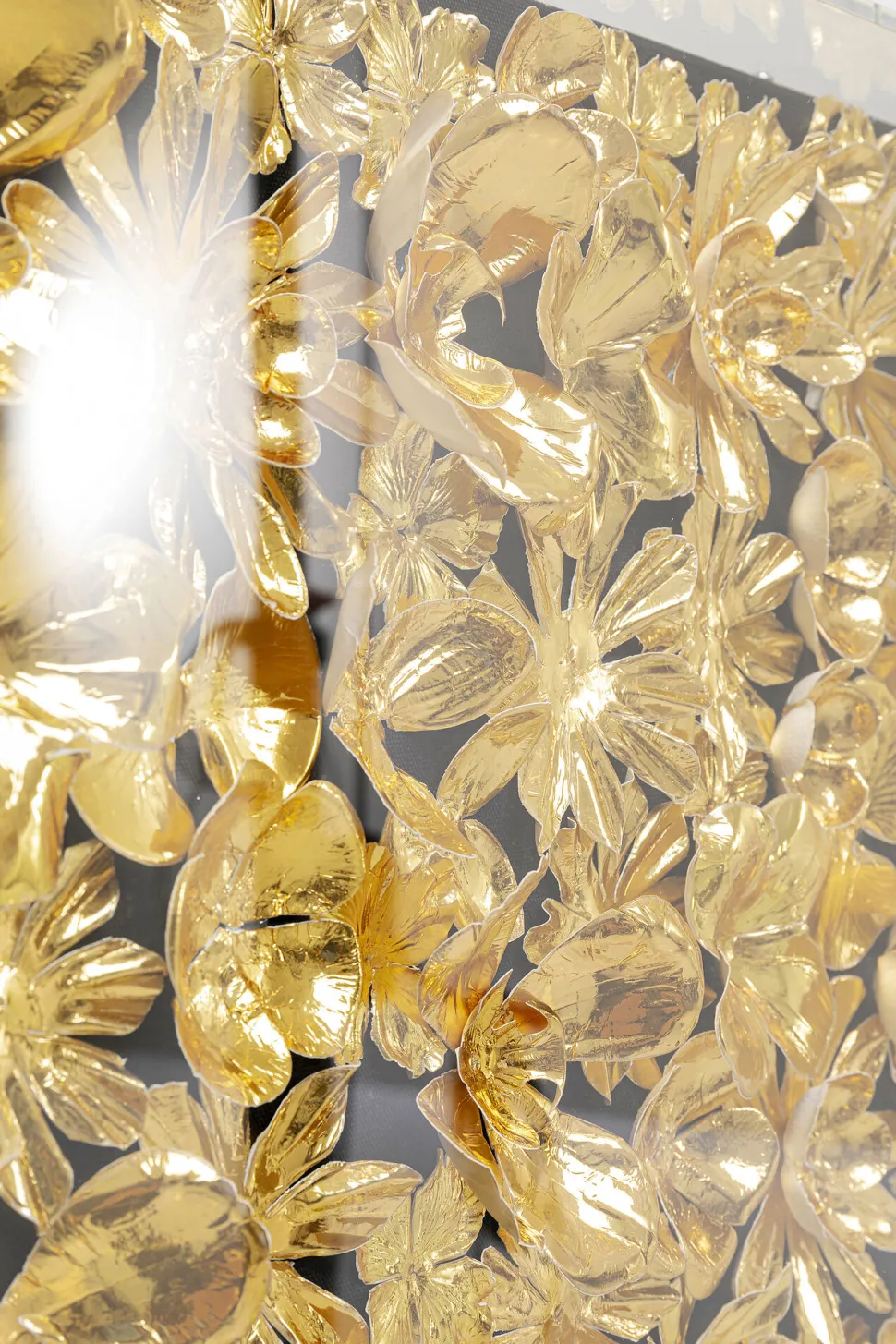 Deko Rahmen Gold Flower 80x80cm