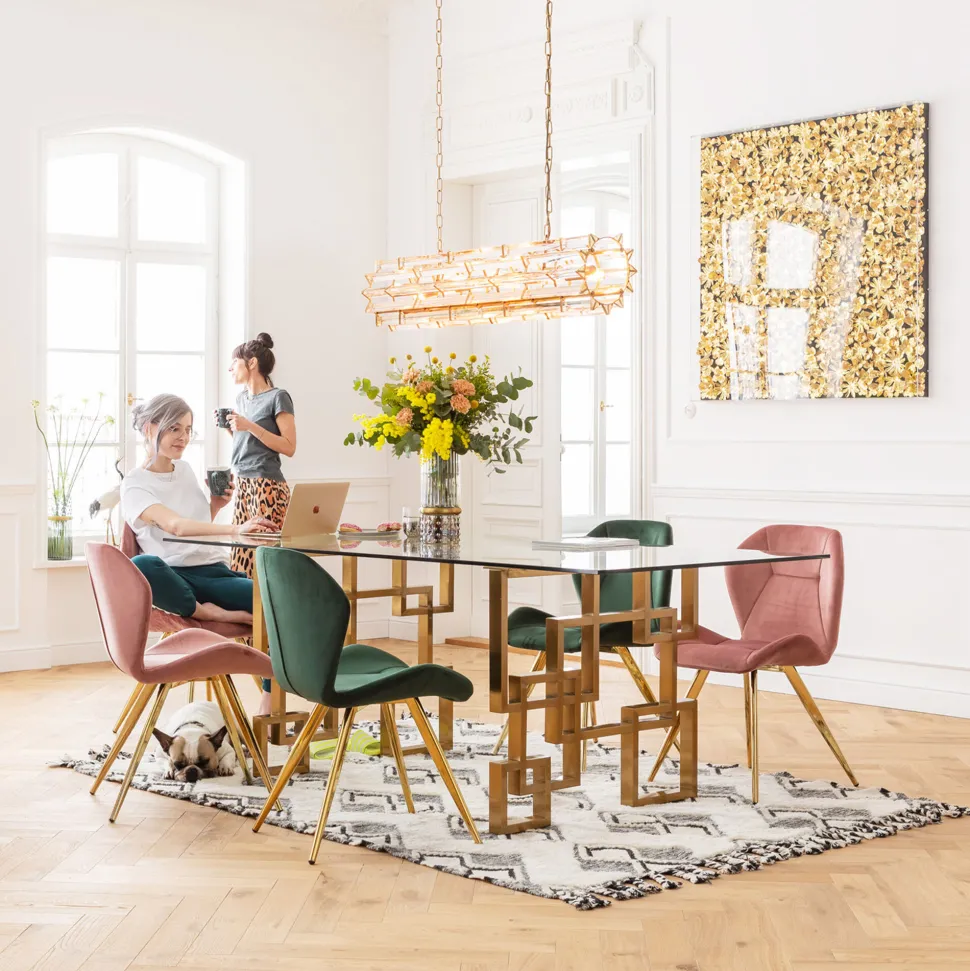 Deko Rahmen Gold Flower 120x120cm