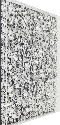 Deko Rahmen Silver Flower 100x100cm