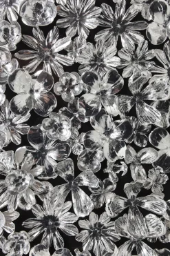 Deko Rahmen Silver Flower 100x100cm