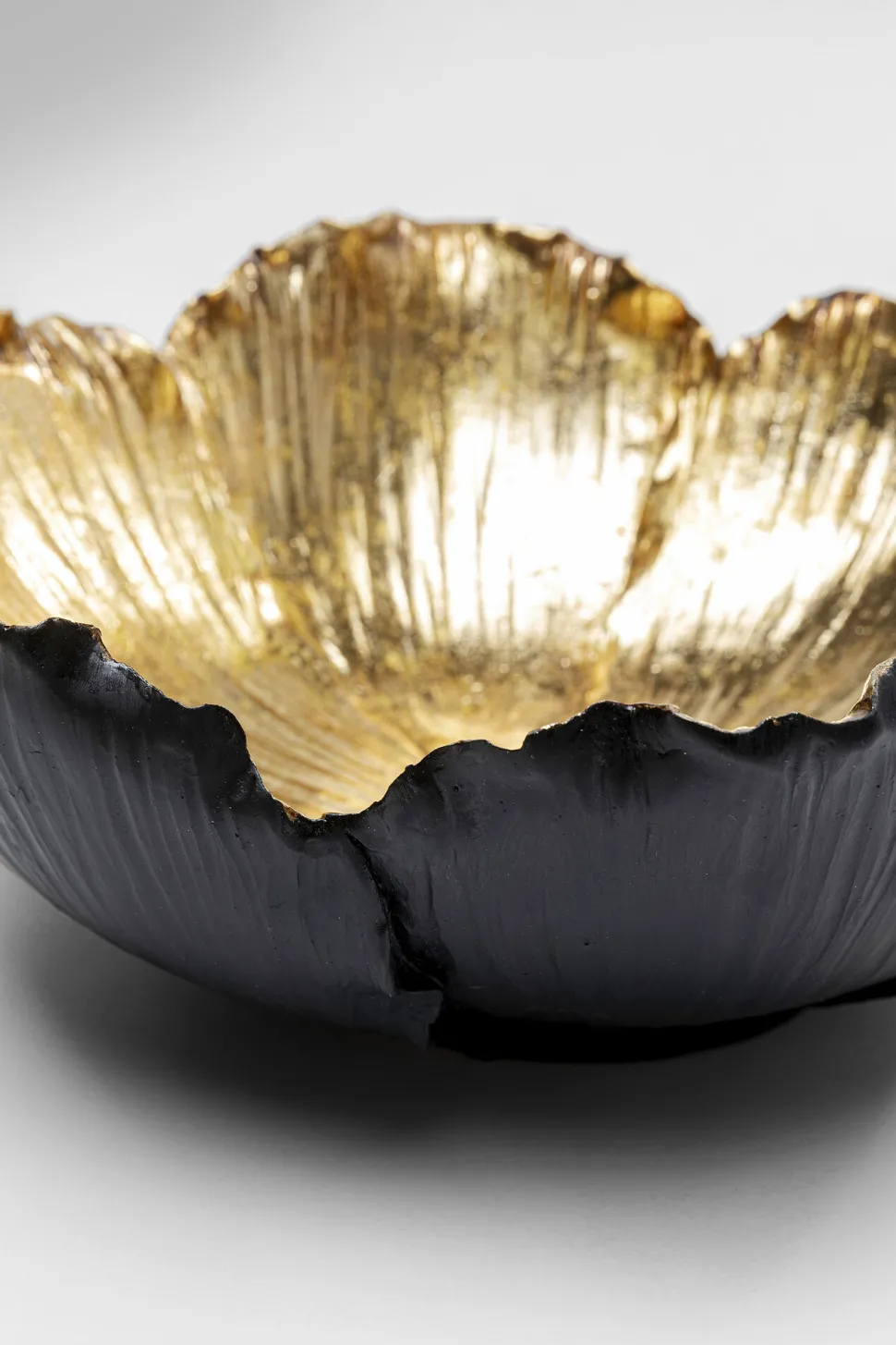 Deko Schale Flower Bloom Schwarz Gold Ø25cm