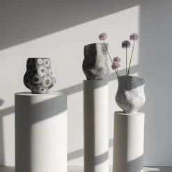 Deko Vase Anemone Schwarz 43cm