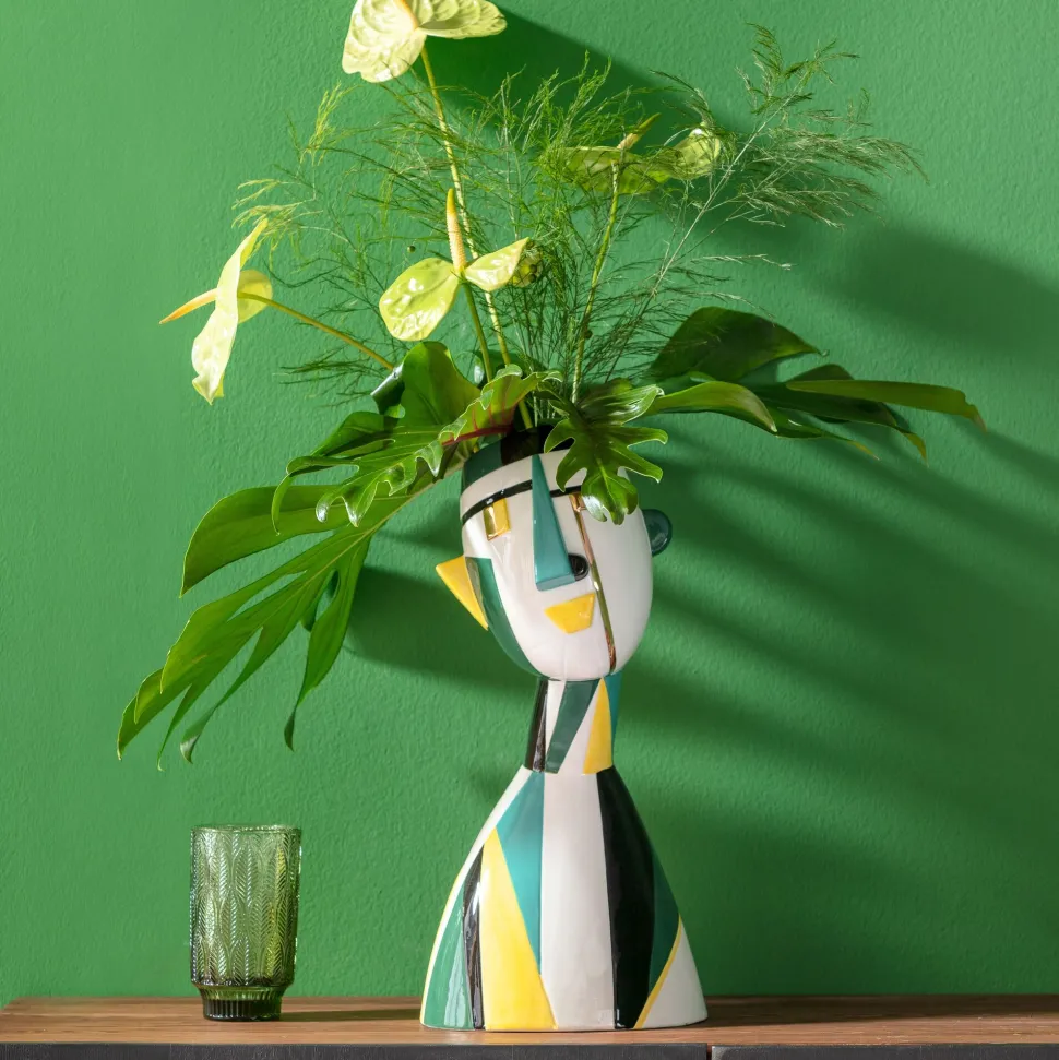 Deko Vase Happy Face 43cm