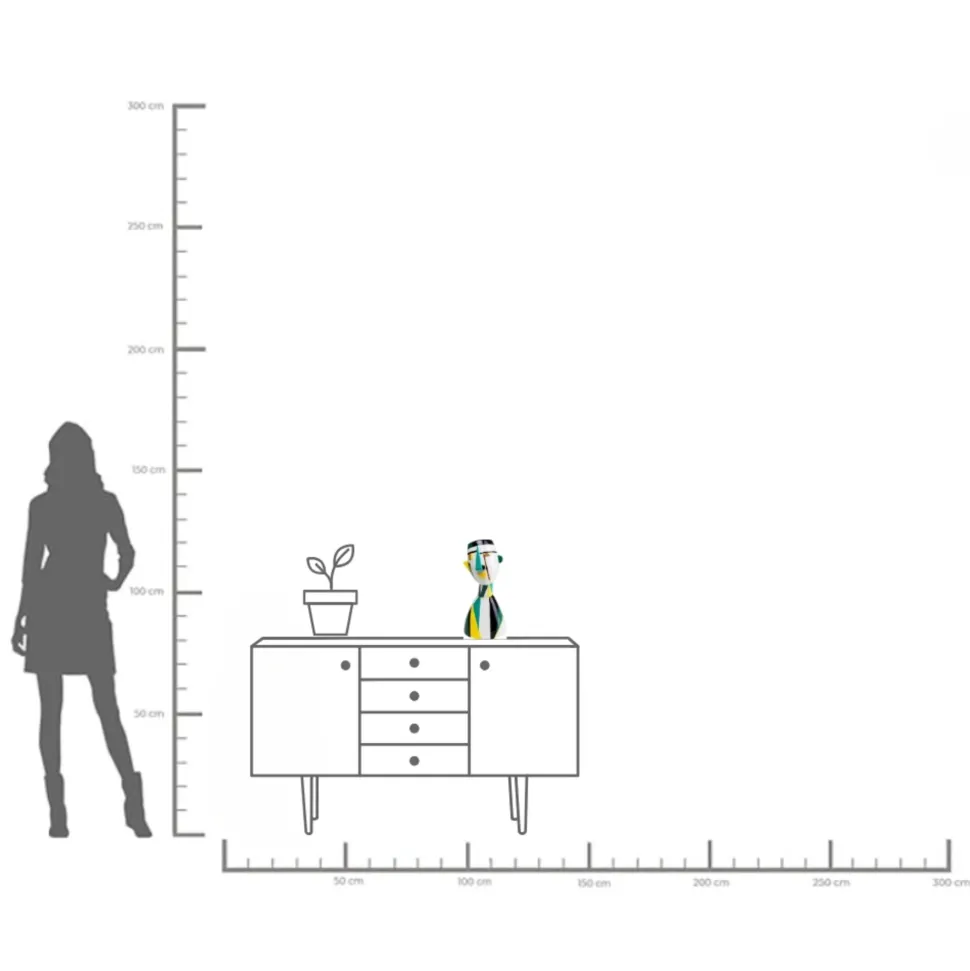 Deko Vase Happy Face 43cm