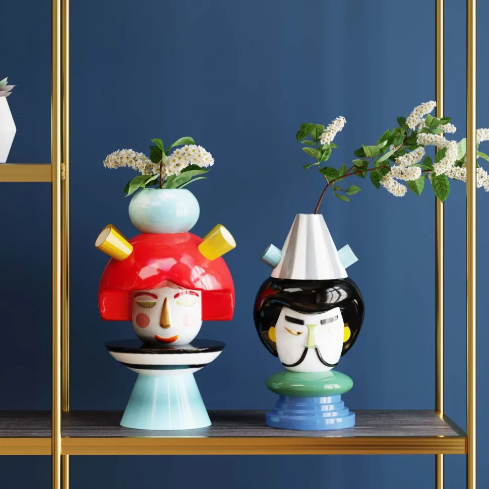 Deko Vase Puppet Girl 36cm