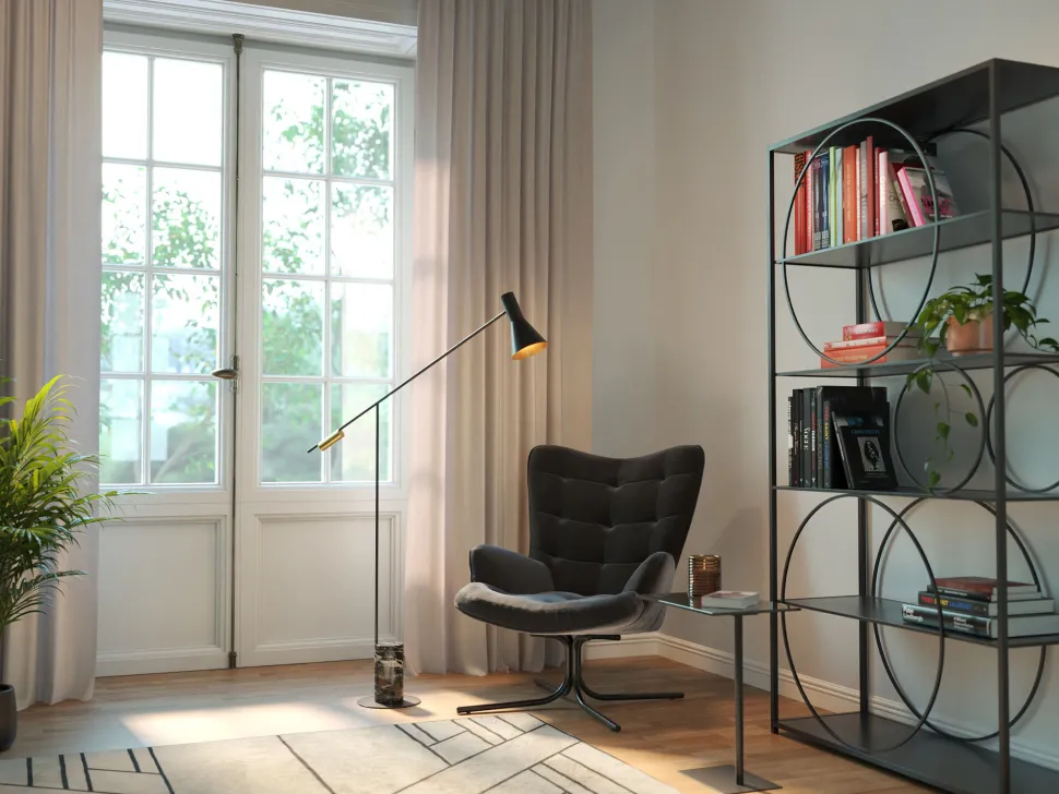 Drehsessel Oscar Velvet Schwarz