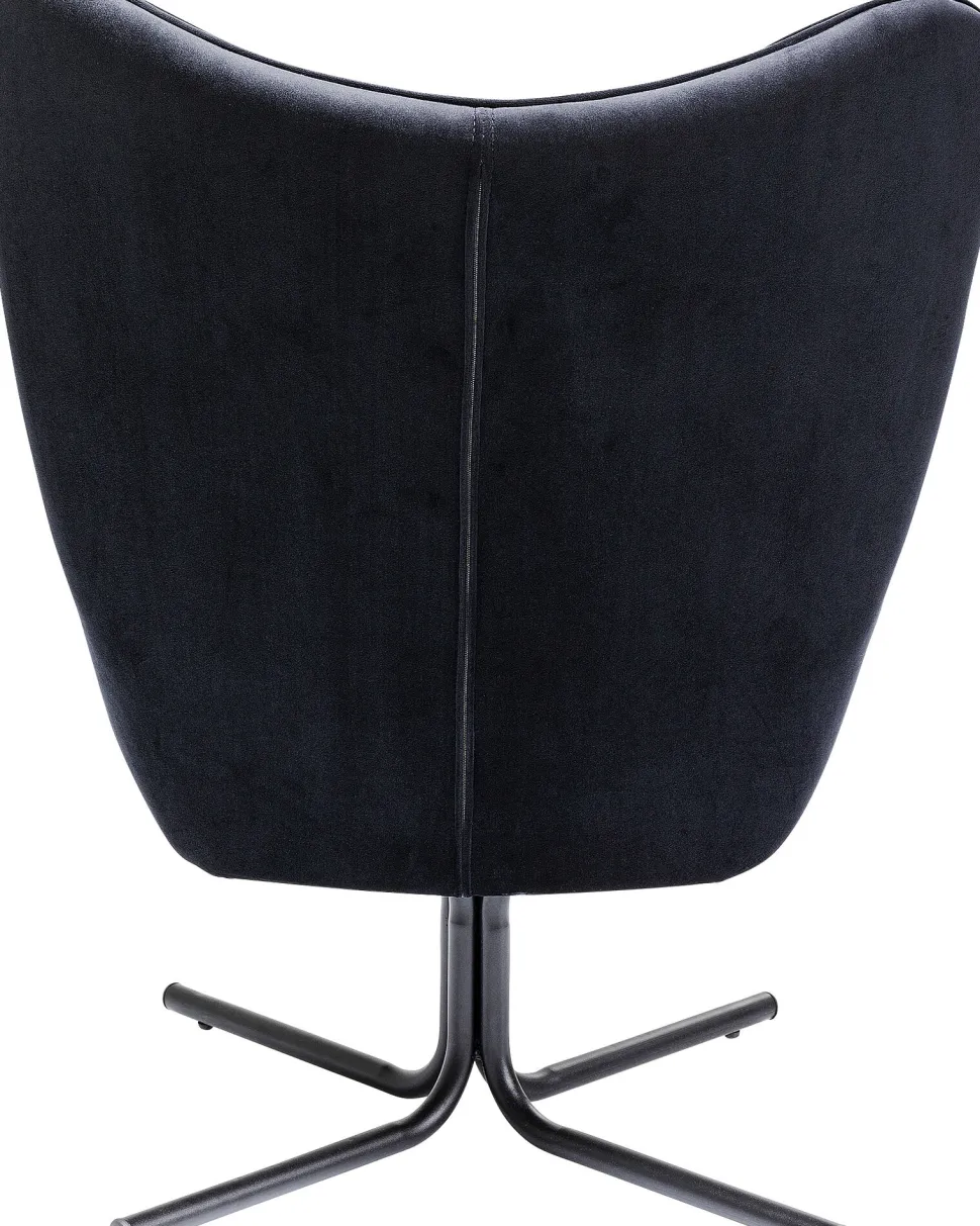 Drehsessel Oscar Velvet Schwarz