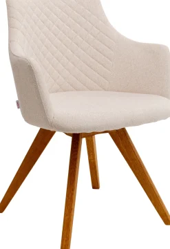 Drehstuhl Coco Wood Creme