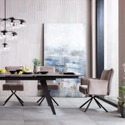 Drehstuhl mit Armlehnen Chelsea Grau