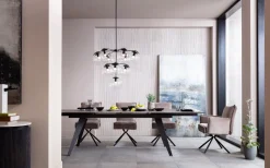 Drehstuhl mit Armlehnen Chelsea Grau