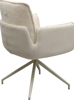 Drehstuhl mit Armlehnen Hilla Weiß