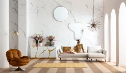 Ecksofa Amalfi Rechts Creme 275cm