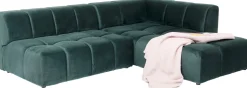 Ecksofa Belami Velvet Dunkelgrün Rechts 265cm