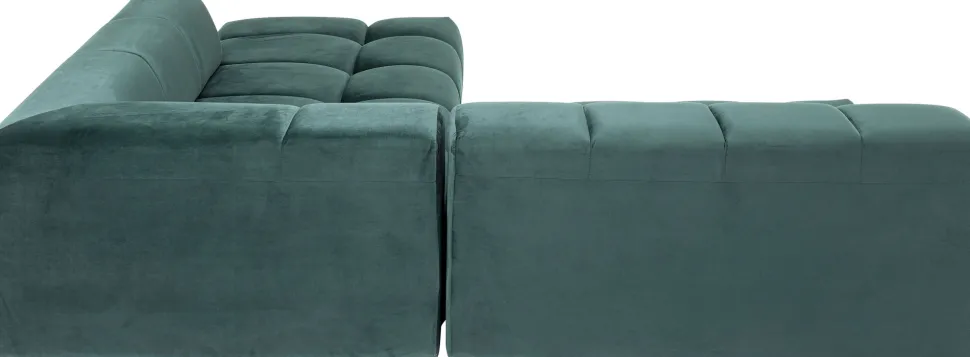 Ecksofa Belami Velvet Dunkelgrün Rechts 265cm