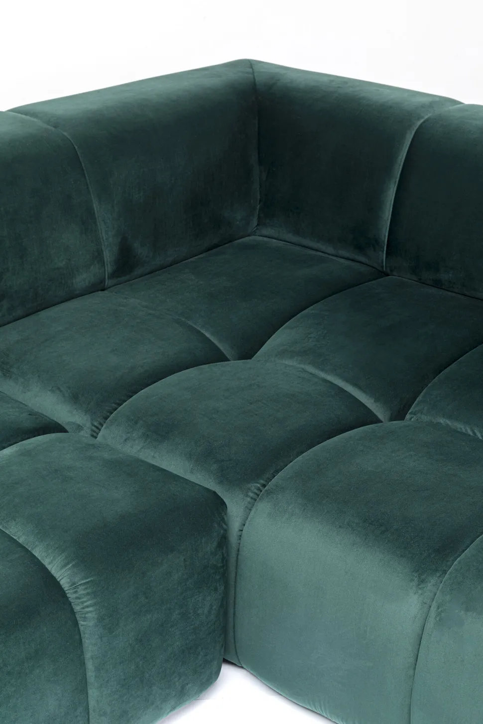 Ecksofa Belami Velvet Dunkelgrün Rechts 265cm