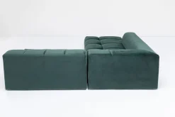 Ecksofa Belami Velvet Dunkelgrün Links 265cm