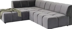 Ecksofa Belami Velvet Grau Links