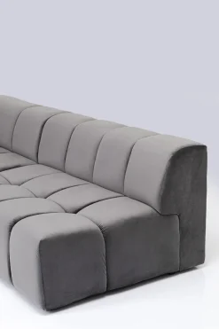 Ecksofa Belami Velvet Grau Links