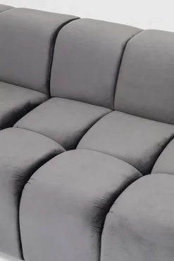 Ecksofa Belami Velvet Grau Links