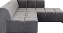 Ecksofa Belami Velvet Grau Rechts