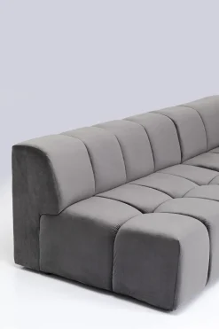 Ecksofa Belami Velvet Grau Rechts
