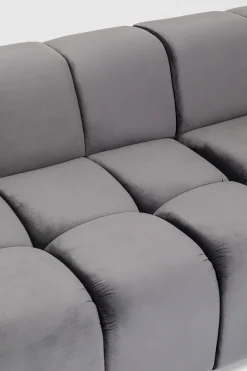 Ecksofa Belami Velvet Grau Rechts