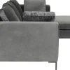 Ecksofa Gianni Velvet Grau 270x167cm Rechts