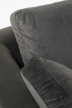 Ecksofa Gianni Velvet Grau 270x167cm Rechts