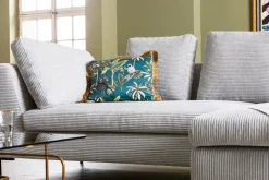 Ecksofa Gianni Cord Grau Rechts