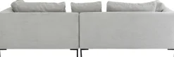 Ecksofa Gianni Cord Grau Rechts
