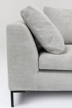 Ecksofa Gianni Cord Grau Rechts