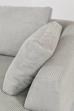 Ecksofa Gianni Cord Grau Rechts