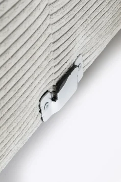 Ecksofa Gianni Cord Grau Rechts