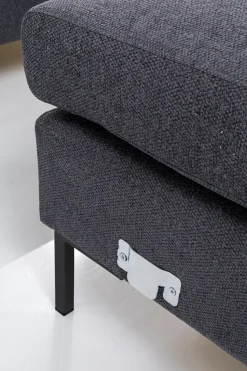 Ecksofa Gianni Grau Rechts