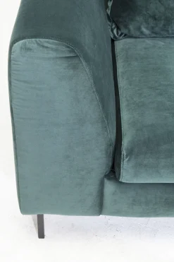 Ecksofa Gianni Velvet Dunkelgrün Rechts Schwarz