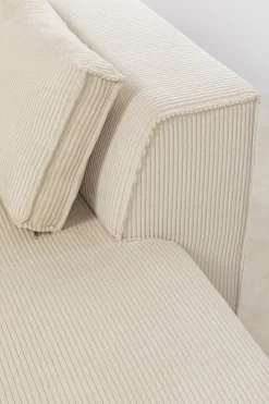 Ecksofa Infinity Ottomane Cord Creme Rechts