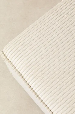 Ecksofa Infinity Ottomane Cord Creme Rechts