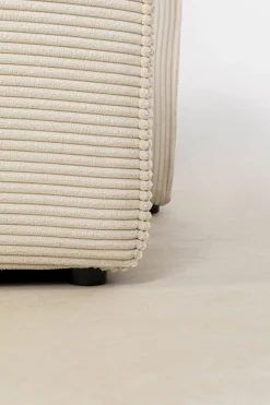 Ecksofa Infinity Ottomane Cord Creme Rechts