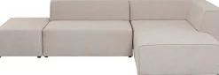Ecksofa Infinity Ottomane Creme Rechts