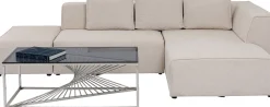 Ecksofa Infinity Ottomane Creme Rechts
