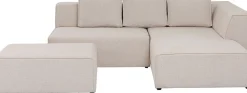 Ecksofa Infinity Ottomane Creme Rechts