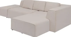 Ecksofa Infinity Ottomane Creme Rechts