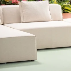 Ecksofa Infinity Ottomane Creme Links