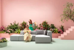 Ecksofa Infinity Ottomane Grau Rechts