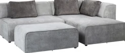 Ecksofa Infinity Ottomane Grau Rechts