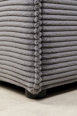 Ecksofa Infinity Ottomane Cord Grau Links