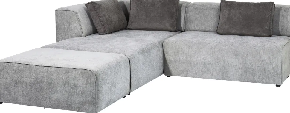 Ecksofa Infinity Ottomane Grau Links