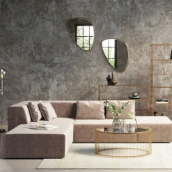 Ecksofa Infinity Velvet Taupe Links