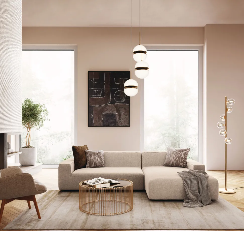 Freistil Ecksofa 175 Creme Rechts